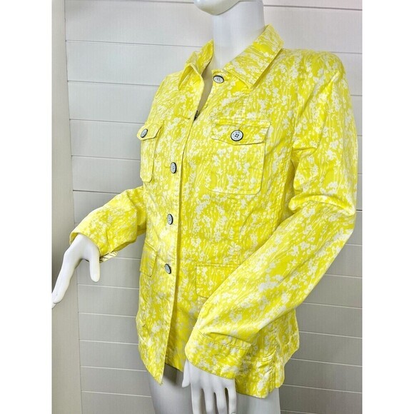 Cabi Vintage Womens Y2K Spring / Summer Floral Cotton Jacket Small Preppy - Picture 10 of 14